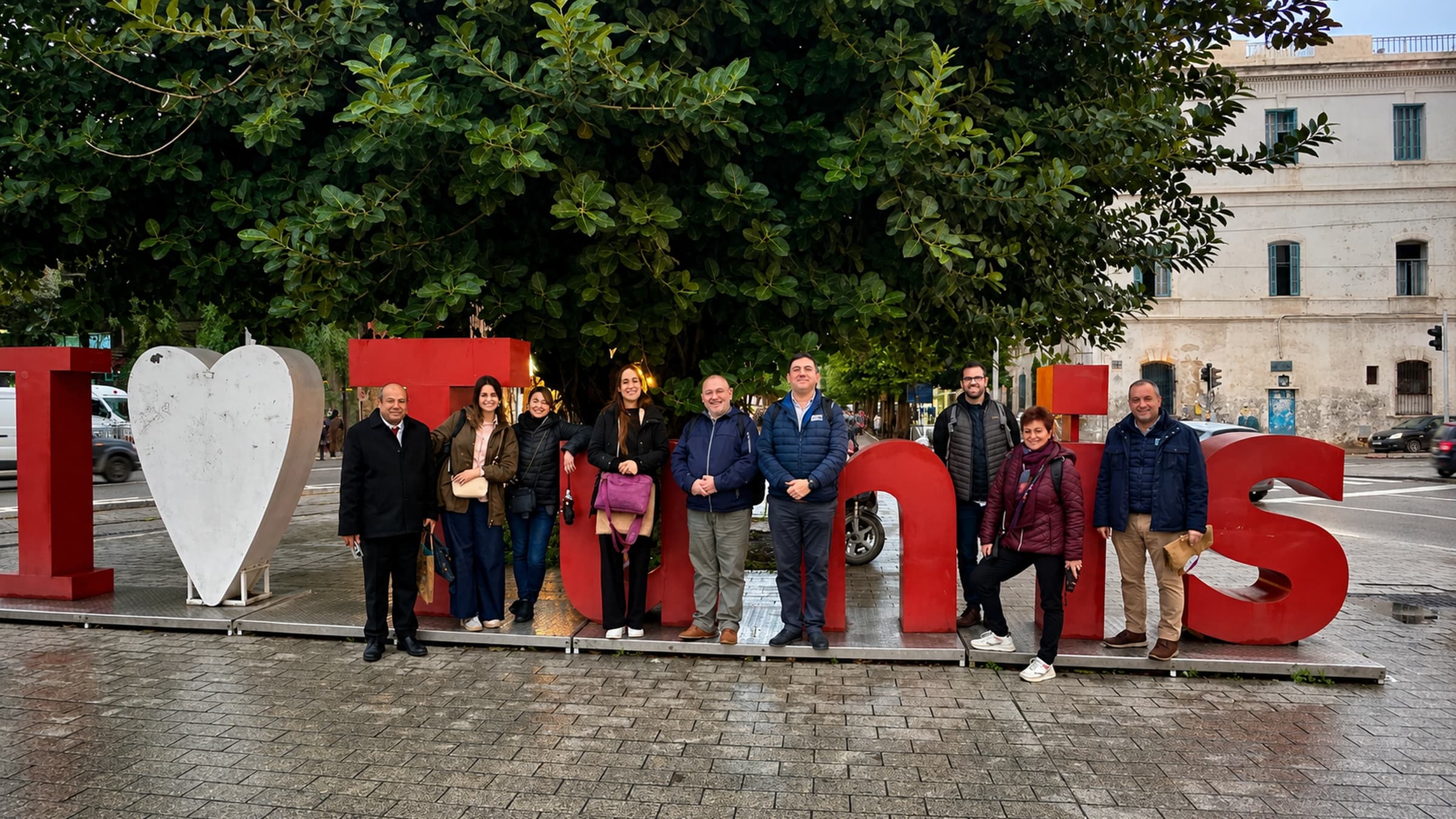 Photo of the kickoff meeting group in Tunis